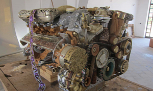 Man Builds Mercedes-Benz V12 Engine From 53 Different Materials