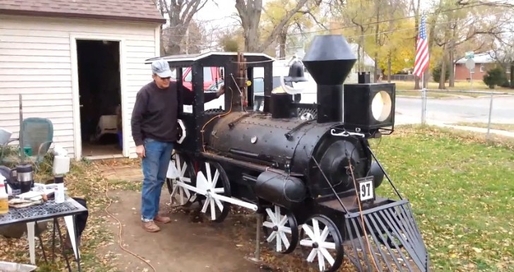 Man Builds Bbq Smoker Steam Engine Train