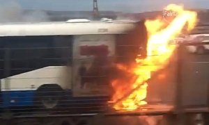 Man Gets Back In Flaming Bus To Swipe Travel Card, Avoids Death And Surcharge