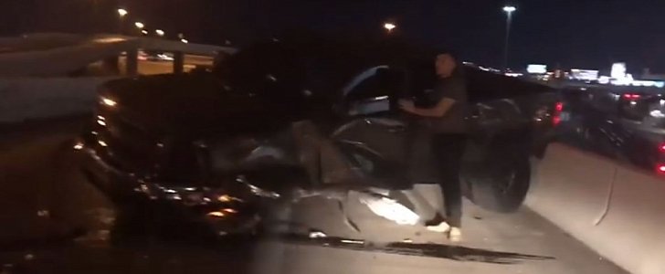 Drunk driver hits guard rail, crashes in Las Vegas