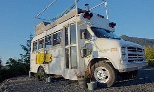 Man Turns 1990 Chevy Bus Into a Beautiful Skoolie That Oozes Cozy Vibes