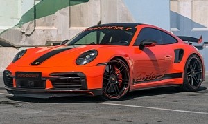 Manhart TR 800 Is a Tuned Porsche 911 Turbo S With Pumpkin-Like Finish and 833 HP