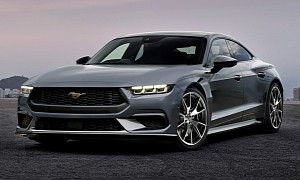 Manly Ford Mustang GT Shows 4-Door Sedan Potential, Also a Big ICE vs. EV Catch