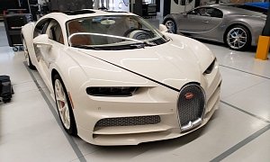 Manny Khoshbin's Bugatti Chiron Hermes Shows Amazing All-Cream Spec