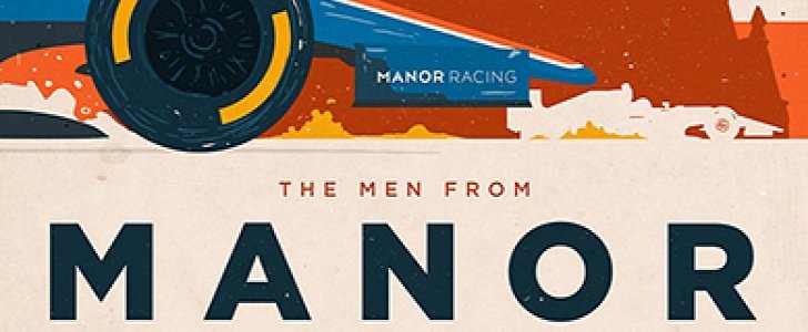 Retro-styled poster made by Manor Racing Team
