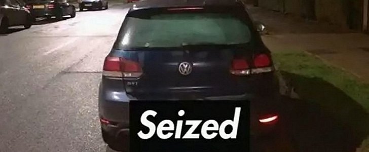 VW Golf seized by police after driver is caught speeding so his junk food wouldn't get cold