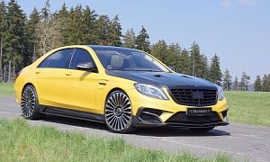Mansory Mercedes S63 AMG in Yellow and Carbon Fiber: Taxi or German Bumblebee?