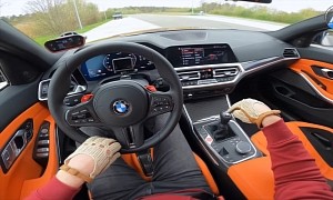 Manual 2021 BMW M3 Accelerating Down the Autobahn Is a Rare Sight