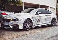 Marble Wrap BMW M4 Looks Rock Solid