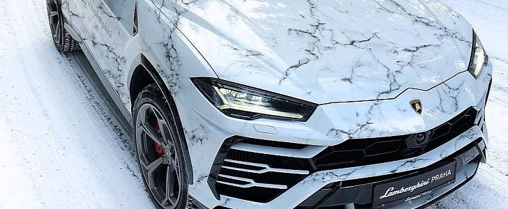 Marble Wrapping Is a Thing, Lamborghini Urus, Bugatti and Aston Get It