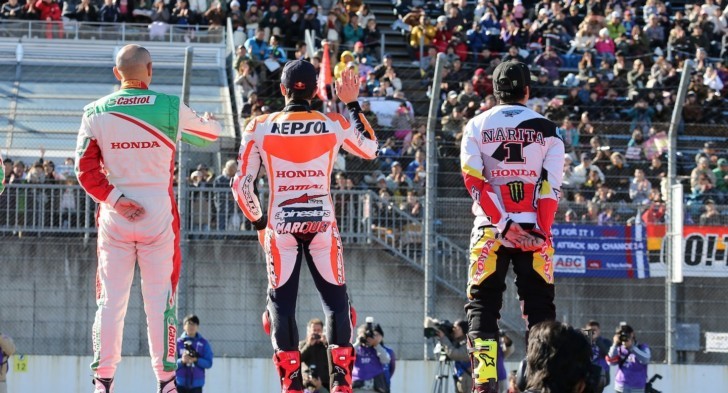Marc Marquez at the 'Thanks Day' at Motegi