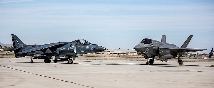 AV-8B Harrier and F-35B Lightning II