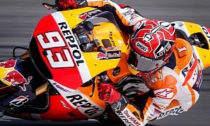 Marquez Dominates FP1 at Silverstone, Lorenzo Is All Over His Rear Wheel
