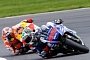 Marquez Returns to Winning at Silverstone, Yamaha All over His Rear Wheel