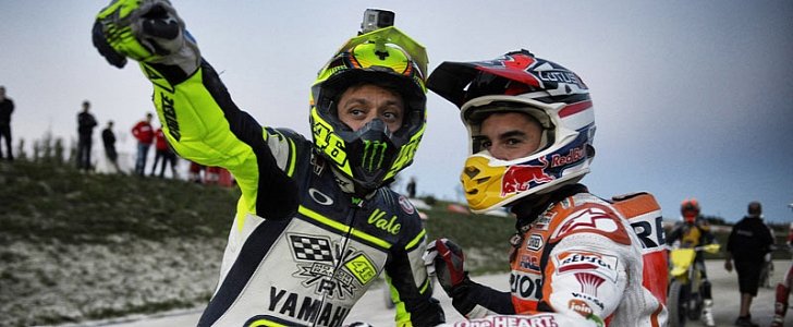 Rossi and Marquez and the former's Motoranch in Tavullia. Looks like we won't get to see such photos anytime soon