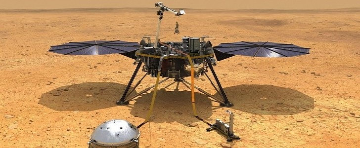 Illustration of NASA's InSight lander