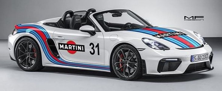 Martini Spec Porsche 718 Spyder: render