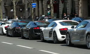 Marvel Throws Audi R8 Parade in Paris