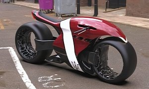 Maserati Electric Superbike Concept Looks Like Alien, Has Hubless Wheels
