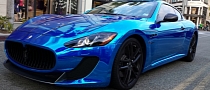 Maserati GranTurismo MC Wrapped in Chrome Blue <span>· Video</span>