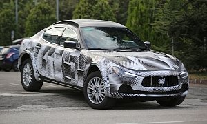 Maserati Levante SUV Spied Hiding as Lifted Ghibli