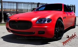 Maserati Quattroporte Wrapped in Matte Red by DBX <span>· Video</span>