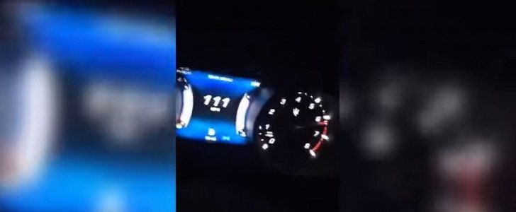 Maserati driver filming himself speeding