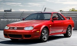 Mashing Up a Pair of R32s Together Brings Odd CGI Vibes of VW Golf, Nissan GT-R