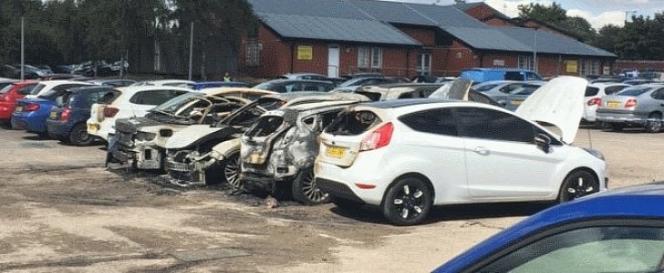 Attackers set cars on fire in Birmingham prison parking lot