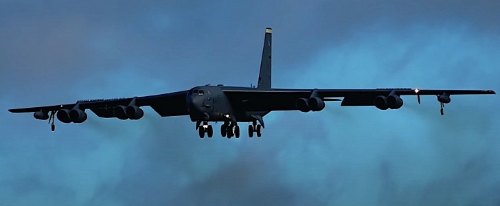 B-52 Stratofortress on approach at RAF Fairford