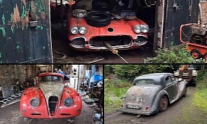 Massive Barn Rescue in Scotland Uncovers Rare Jaguars and Chevrolet Corvette C1