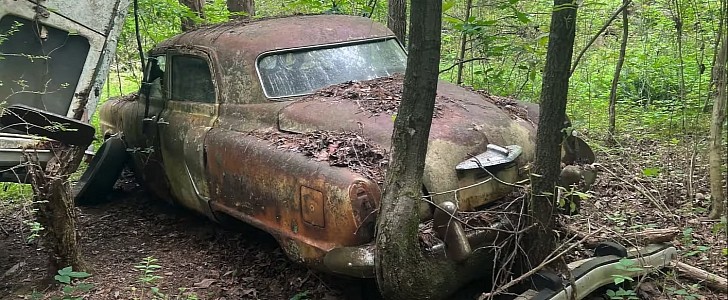 massive junkyard hidden in the woods