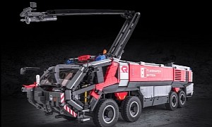 Massive Rosenbauer Panther 8X8 Firetruck Is Made of Almost 3,000 LEGO Pieces