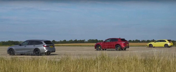 Mat Watson in BMW M340i Loses Drag Races to Girlfriend in Mercedes-AMG A45 S