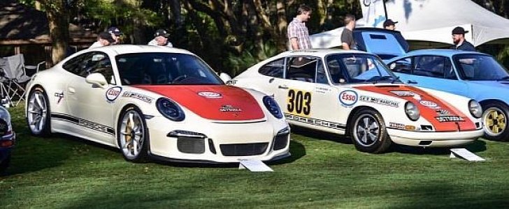 Matching livery 2017 Porsche 911 R, 1967 911 R