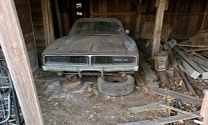 Matching-Numbers 1968 Dodge Charger Has Been Rotting in a Barn Since 1989