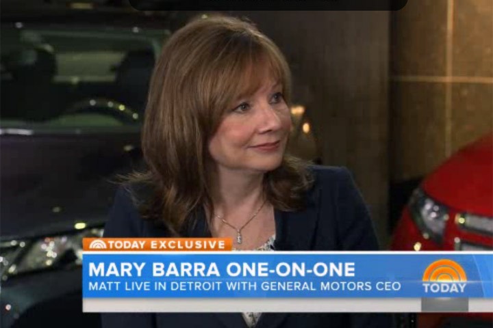 Mary Barra interivew on The Today Show