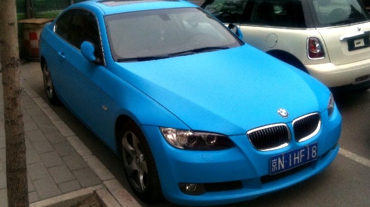 Matte Baby Blue BMW