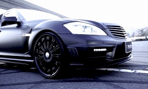 Matte Black Mercedes S-Class and CLS by Wald International