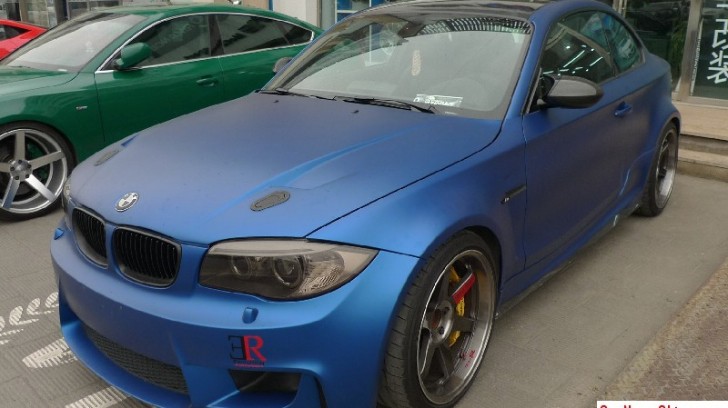 Matte Blue BMW 1M Coupe