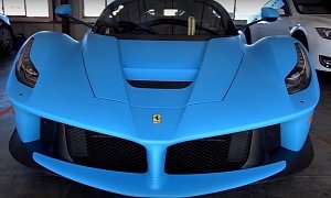 Matte Blue LaFerrari with Matching Interior Details Has Silicon Valley Owner