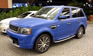 Matte Blue Range Rover Sport in Dubai