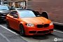 Matte Fire Orange BMW LCI M5 Spotted in New York