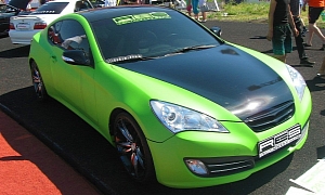 Matte Green Hyundai Coupe Wrapped by Re-Styling