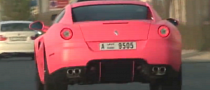 Matte Pink Ferari 599 GTO of Qatar Royalty Spotted in Dubai