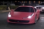 Matte Pink Ferrari 458 Italia Filmed in Dubai