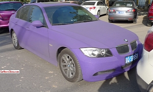 Matte Purple BMW E90 3 Series Spotted in China