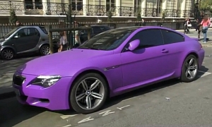 Matte Purple E63 BMW M6 Looks Like Milka Chocolate