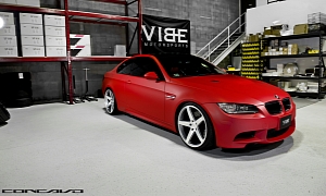 Matte Red BMW E92 M3 Looks Brilliant