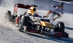 Max Verstappen Drives an F1 Car on Ice, Seems to Do a Good Job in the RB8